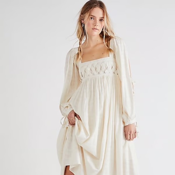 Free People Dresses & Skirts - NWT Free people dreamweaver maxi dress in ivory